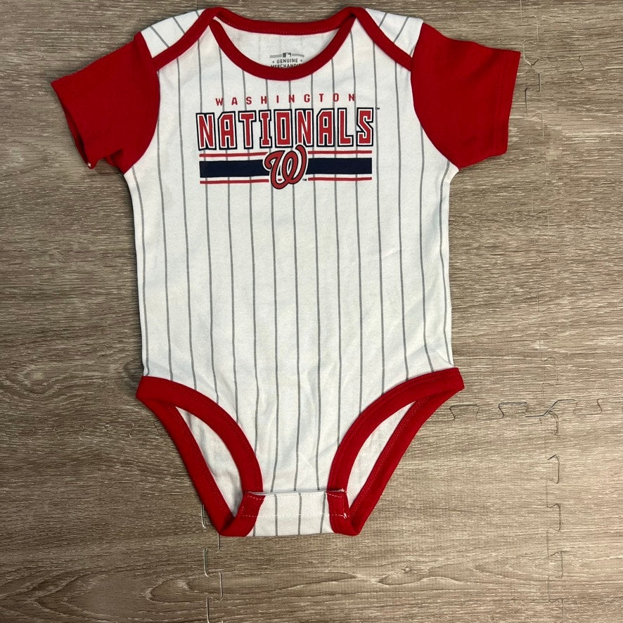 NWT Washington Nationals Baby 3-Piece Bodysuit Set Unisex Multicolor 18 Months