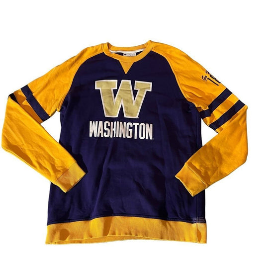 Men's Champion Old School Washington Huskies Crewneck Size Large