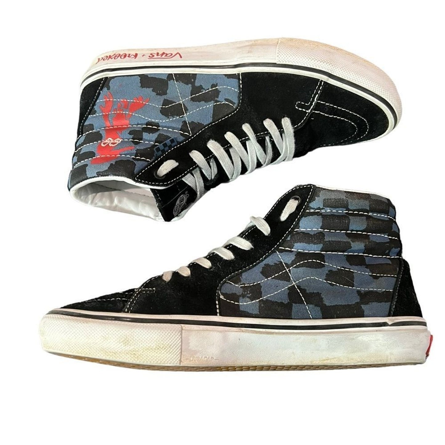 Vans x Krooked Skate Sk8-Hi Camo High Top Skate Shoes Men's Size 10