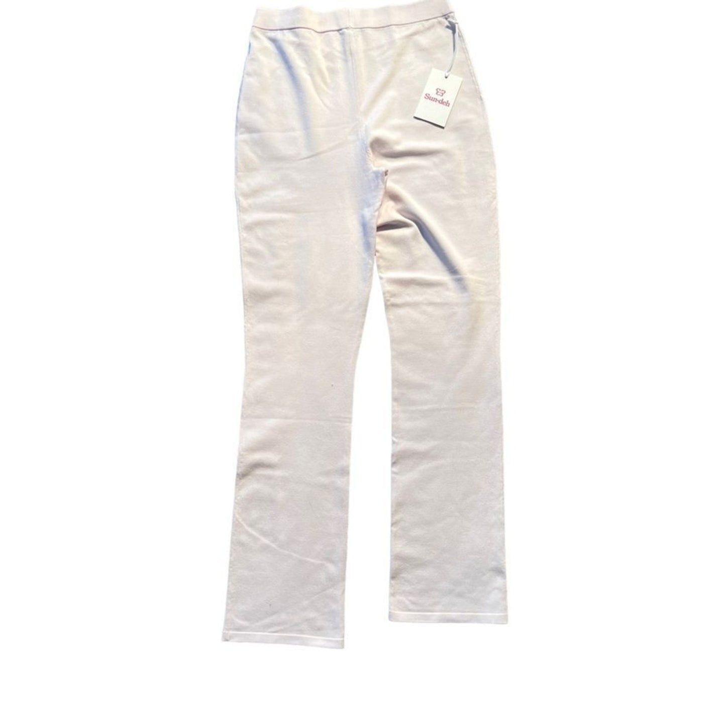 NWT Aritzia Sundeh Dress Pants Women's Medium White Pull-On Stretch Bootcut
