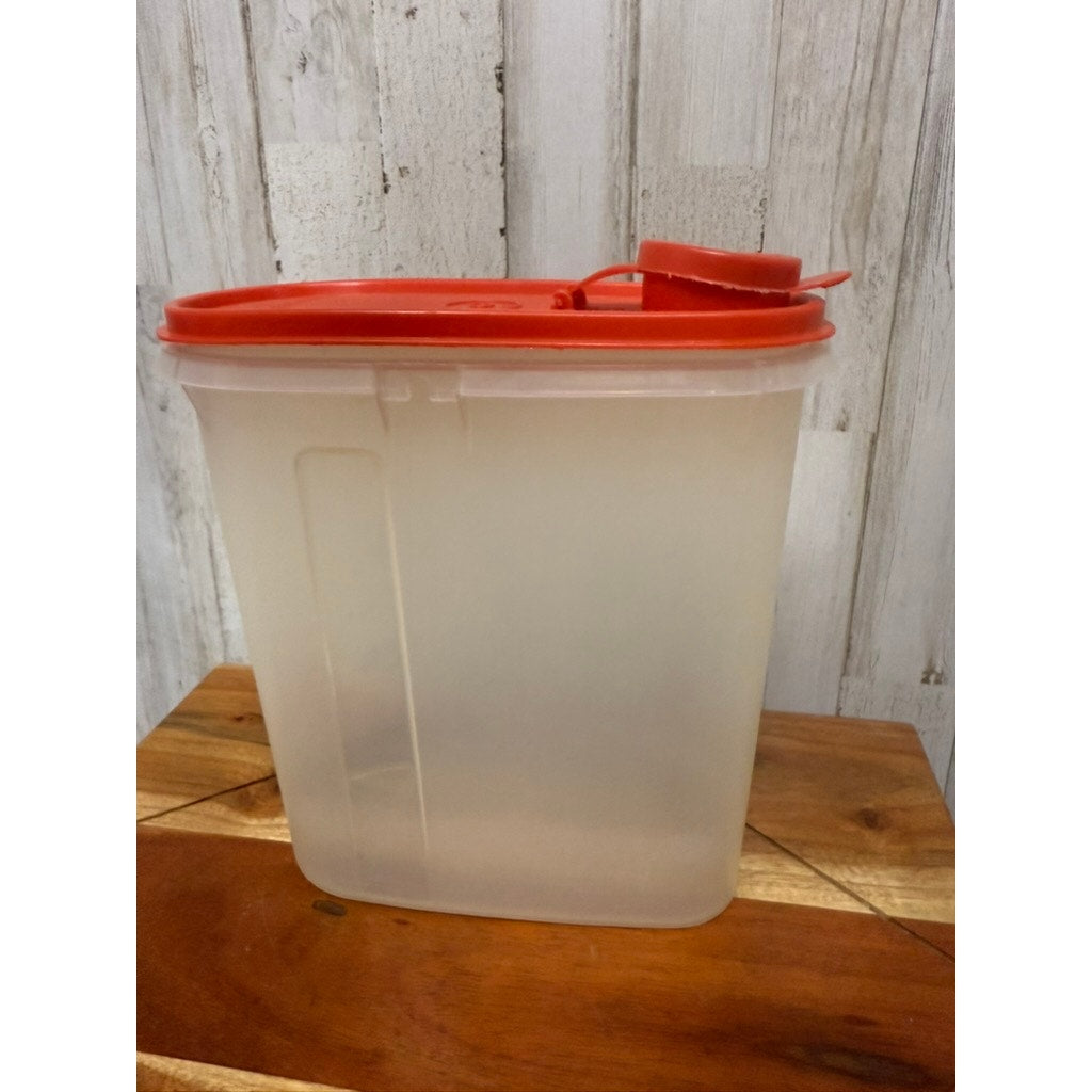 Vintage Tupperware Beverage Buddy Pitcher with Red Flip-Top Lids