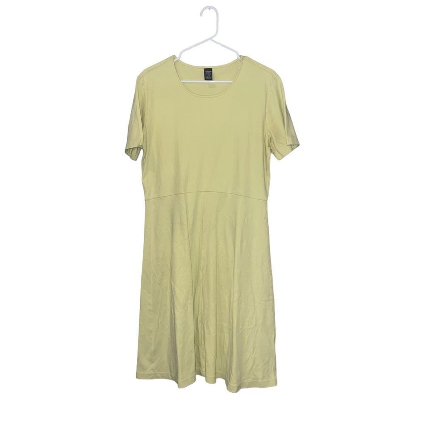 Land's End Yellow Fit and Flare Dress Size Large