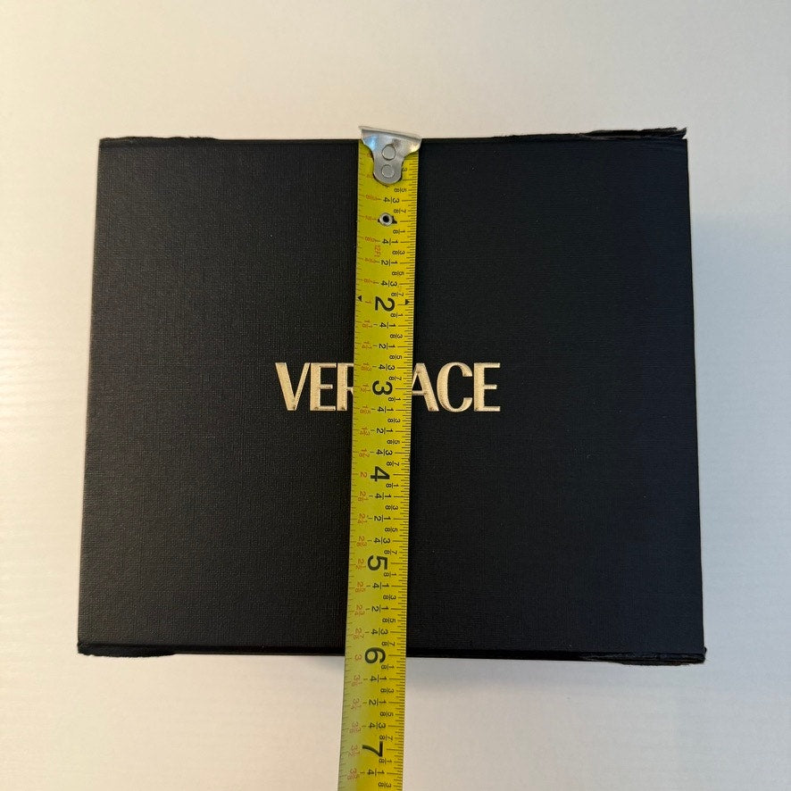 Versace Presentation Gift Box Case Black Gold Logo Jewelry Watch Storage