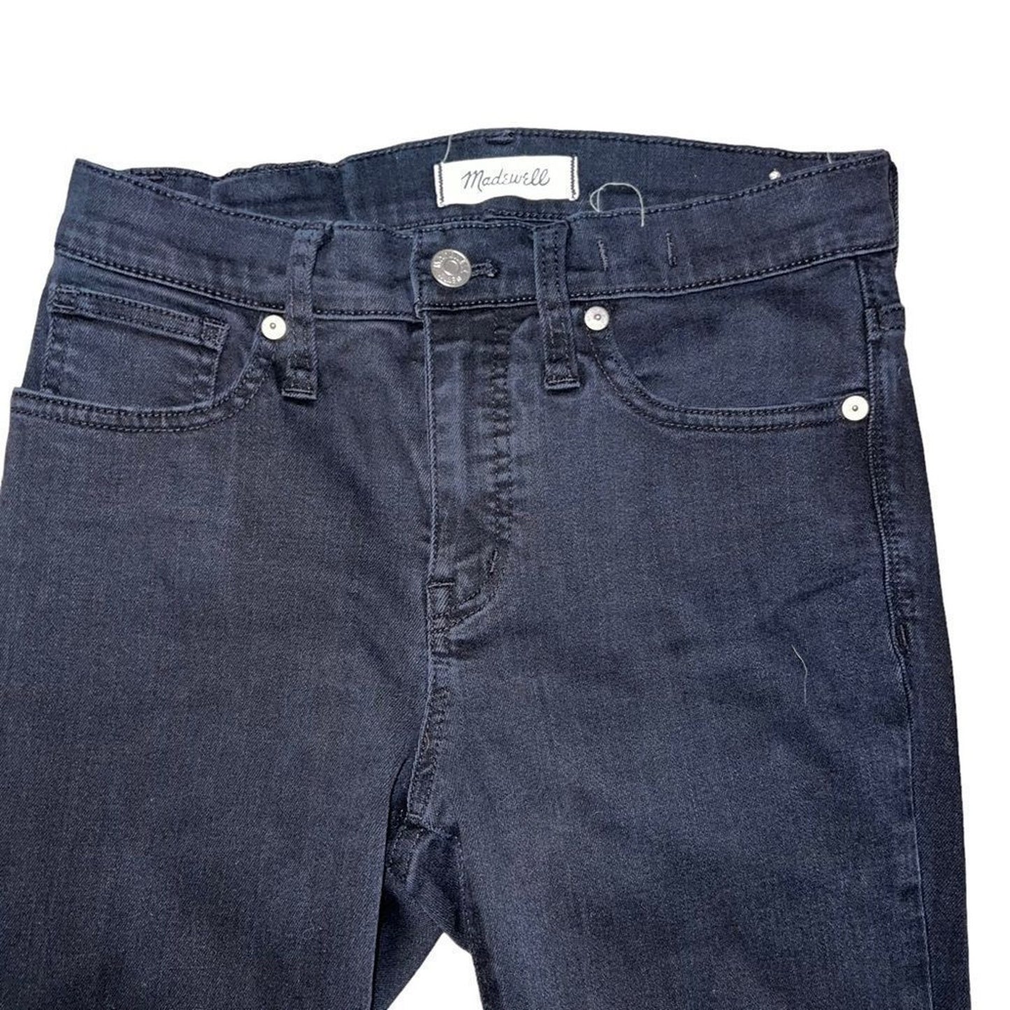 Madewell Women's 9" High Rise Skinny Jeans Black Dark Wash Size 26 5-Pocket
