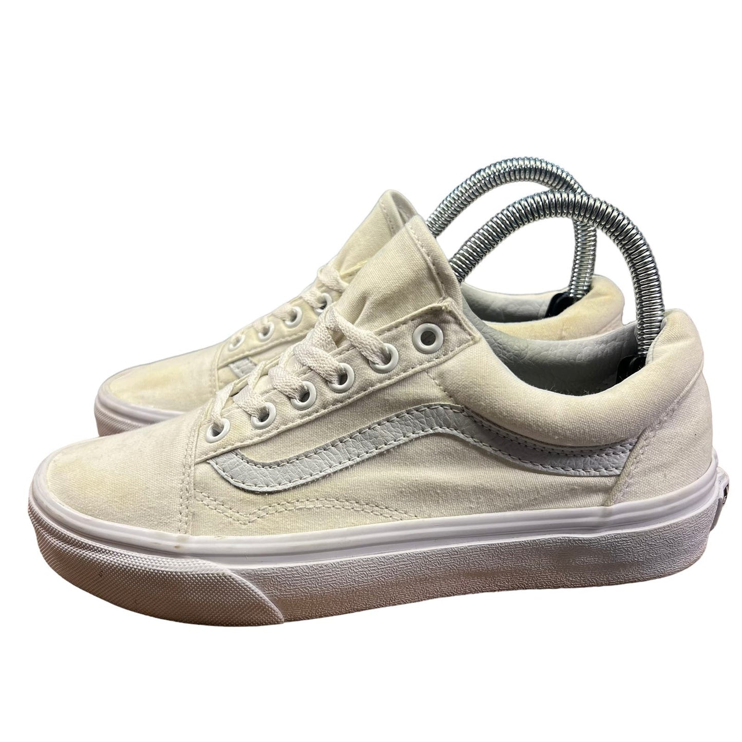 Vans Old Skool Unisex White/Marshmallow Low Top Lace-Up Sneakers Men 5.5/Women 7