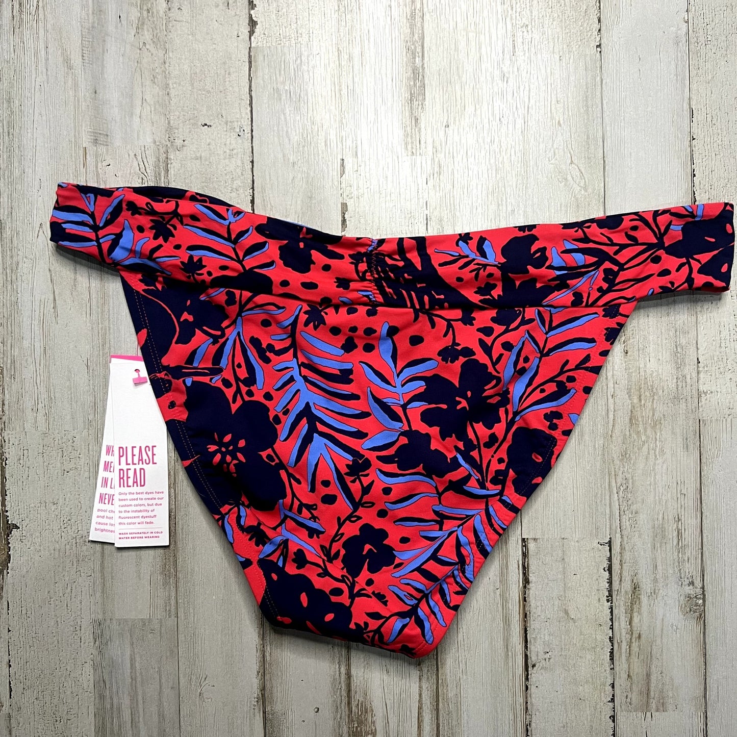 NWT Lilly Pulitzer Women's Size 14 Trey Bikini Bottom Red Floral