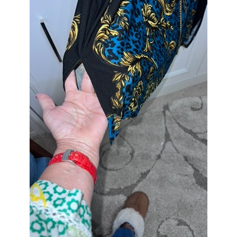 NWT Avenue Studio Women's Geometric Print Blouse Size 30 Multicolor