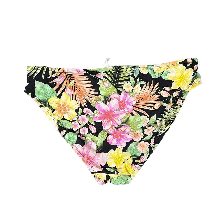 Gibson Latimer Women's Medium Floral Print Halter Bikini Set Swimwear