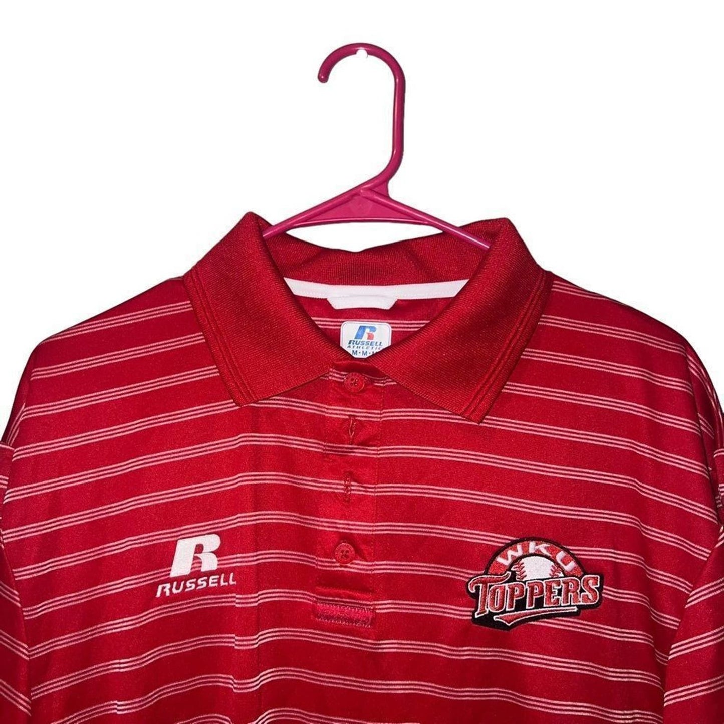 NWT Russell Team Issued Western Kentucky Hilltoppers Red Polo Size Medium