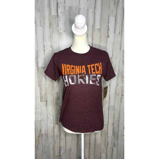 NWT Virginia Tech Hokies Maroon Size Youth Large Graphic Print T-Shirt