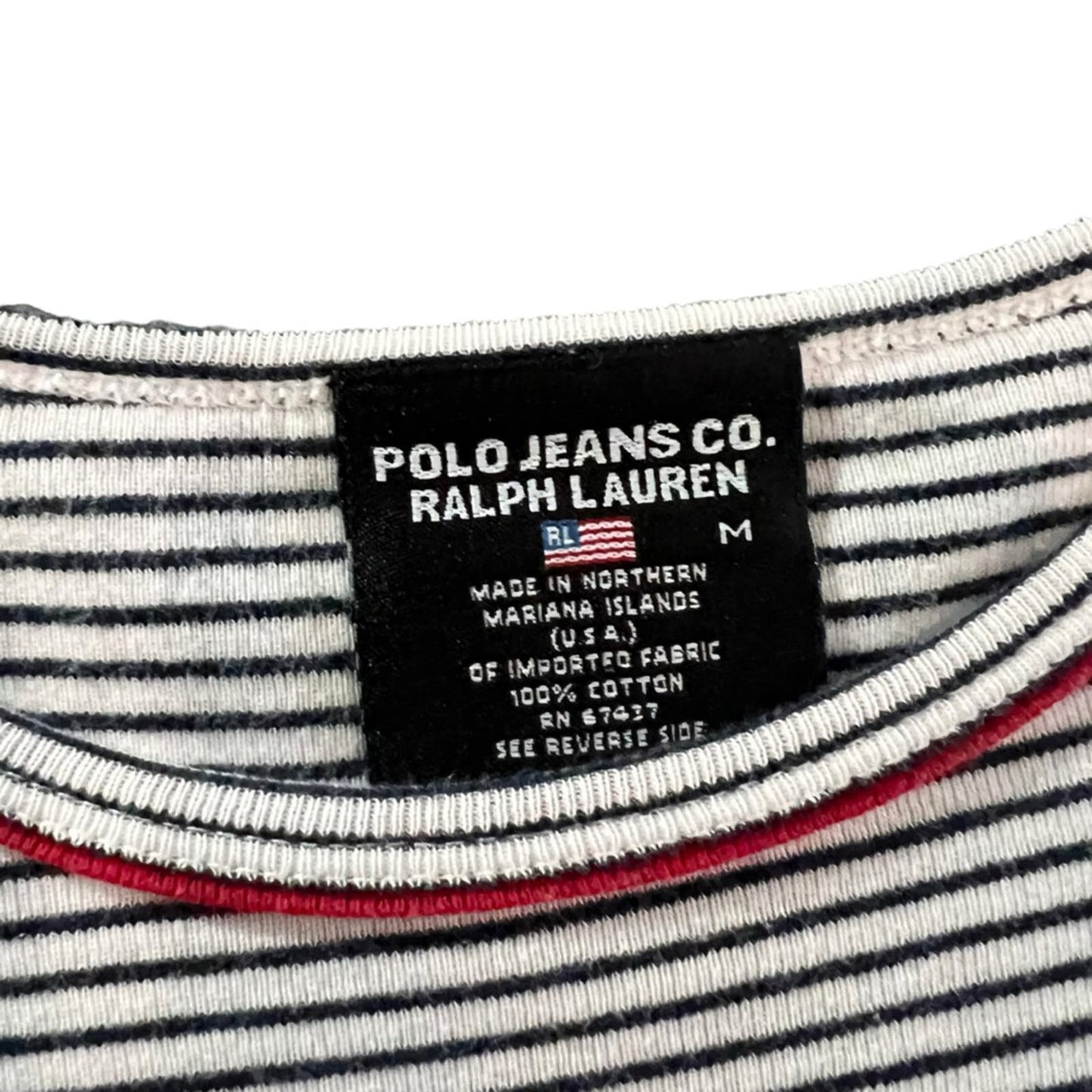 Vintage Polo Jeans Co. Ralph Lauren Women's Striped Top Size Medium