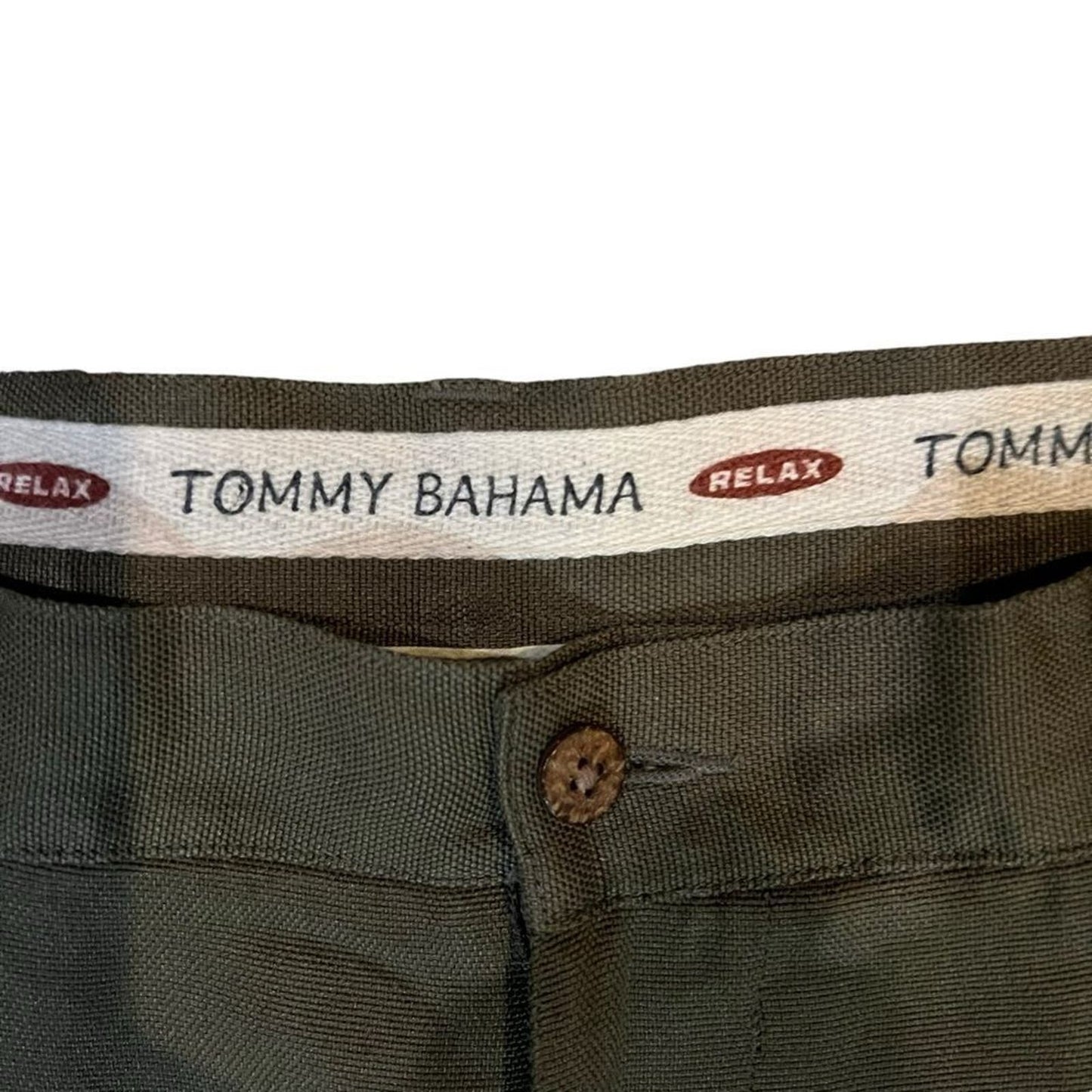 Tommy Bahama Men's Olive Green 100% Silk Pleated Pants Size 33