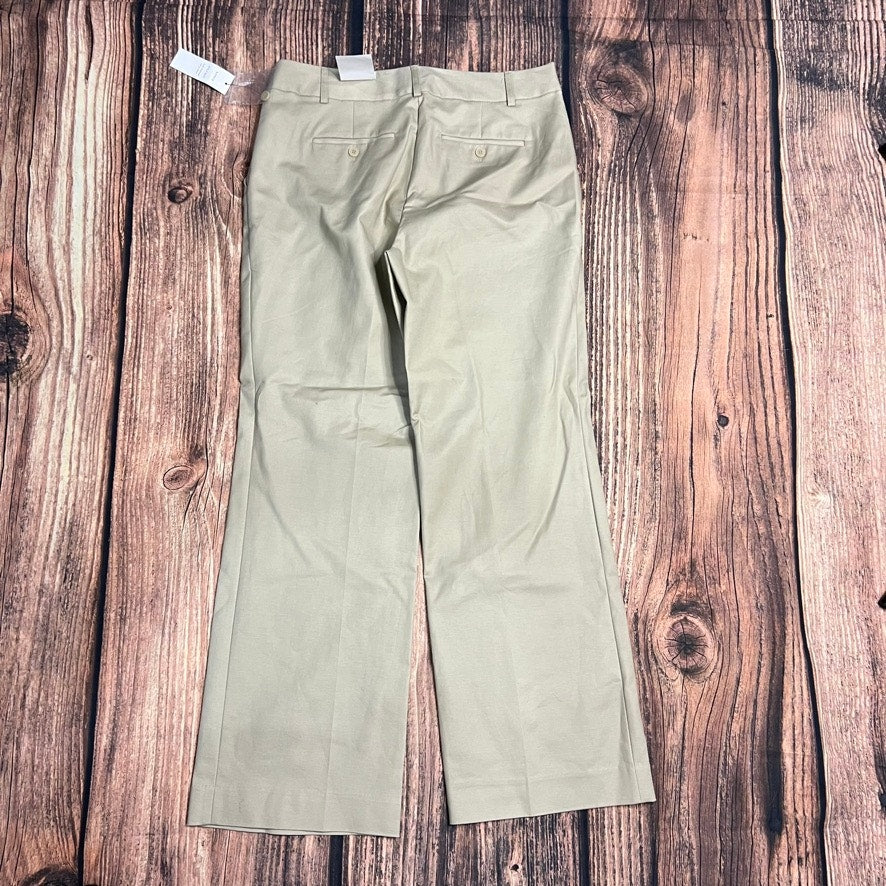 NWT Liz Claiborne Women's Size 12 Slim Fit Chino Pants Beige Mid Rise Casual