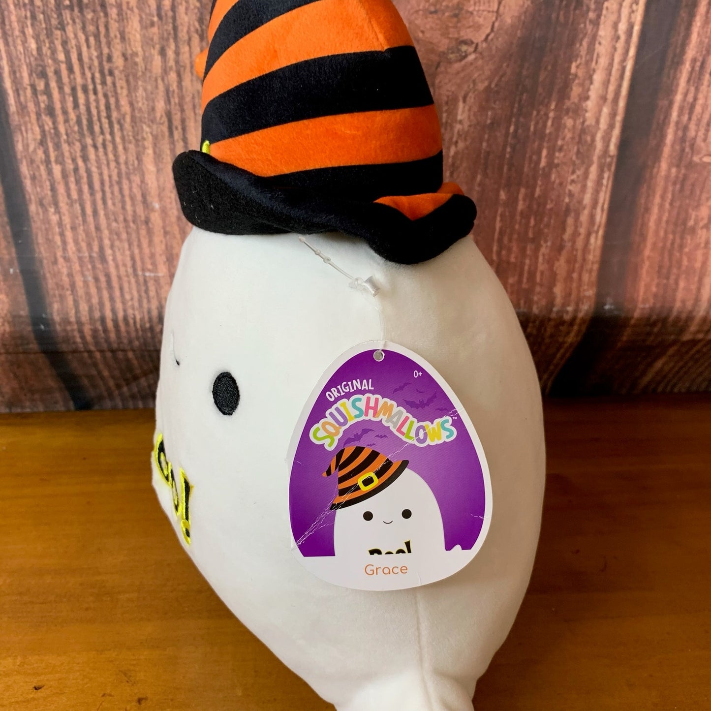 NWT Squishmallows Grace the Ghost Halloween Plush White Boo 8 in