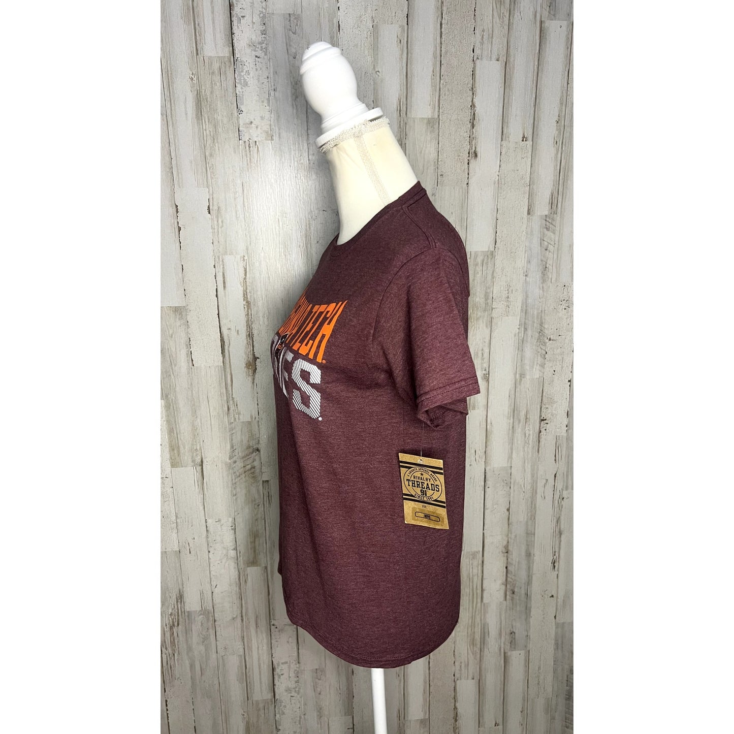 NWT Virginia Tech Hokies Maroon Size Youth Large Graphic Print T-Shirt