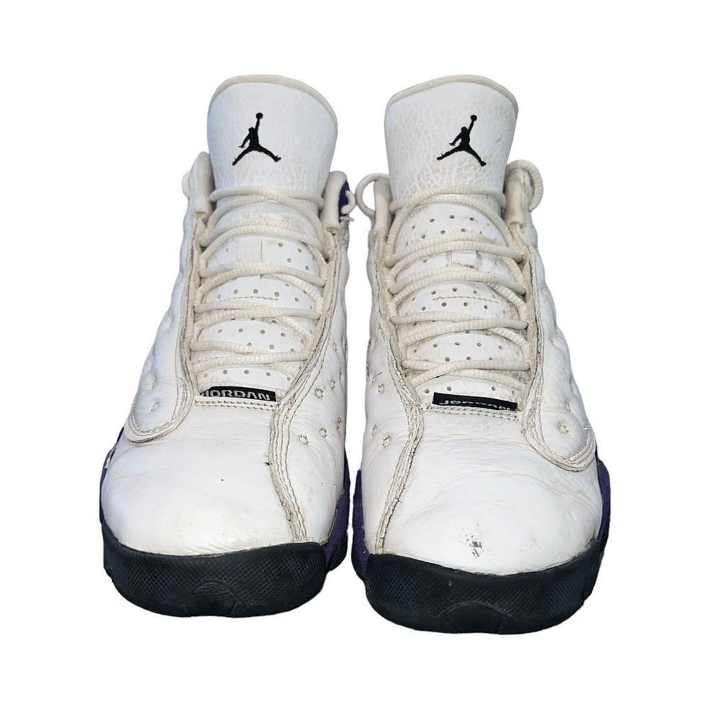 Air Jordan 13 Retro Lakers GS Youth Basketball Shoes White Black Purple Size 5Y