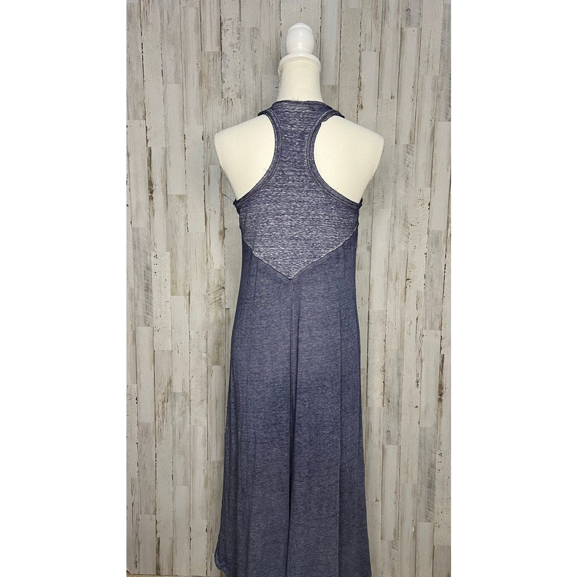 Athleta Women's Sleeveless High Low Maxi Dress Blue Size Medium