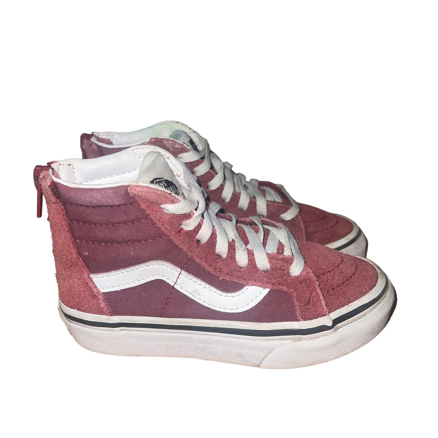 Vans Kids Sk8-Hi Windsor Wine Suede Leather Skate Shoes Sneakers Size 10.5