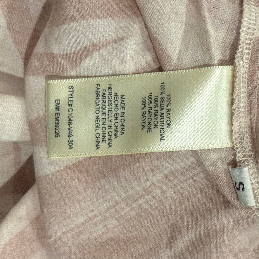 Cloth & Stone Women's Small Pink Zebra Print Button-Down Shirt Long Sleeve