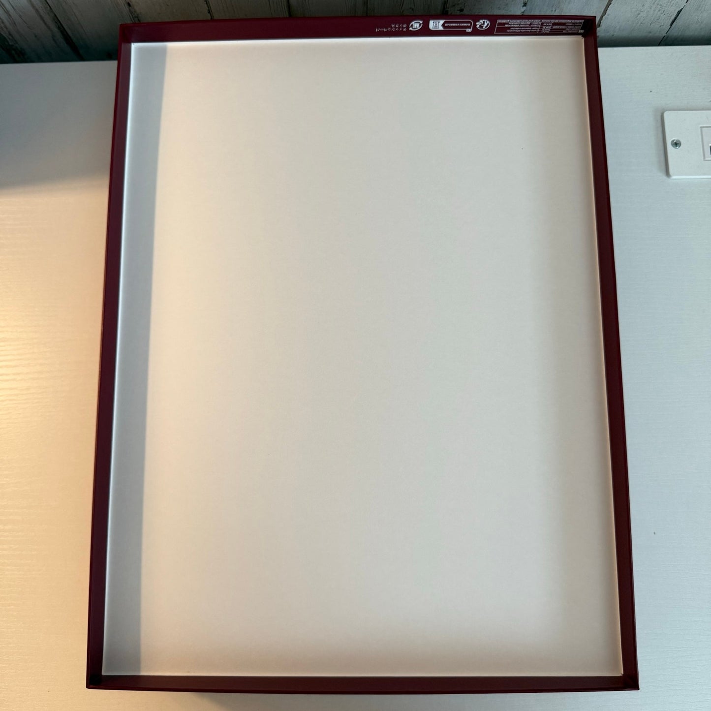 Gucci Burgundy Red Empty Gift Presentation Box White Logo Lid 16x12x2