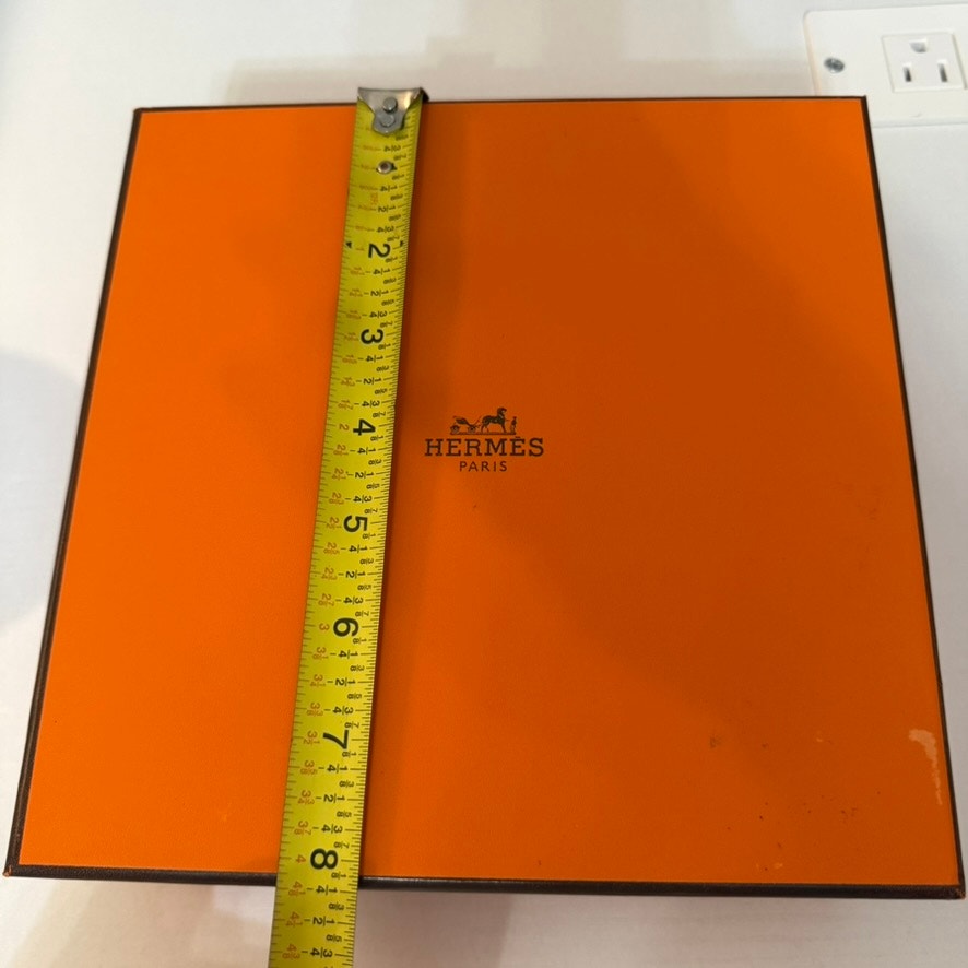 Hermès Gift Box Orange Empty Storage Display Box w/ Lid 8x8x2 in