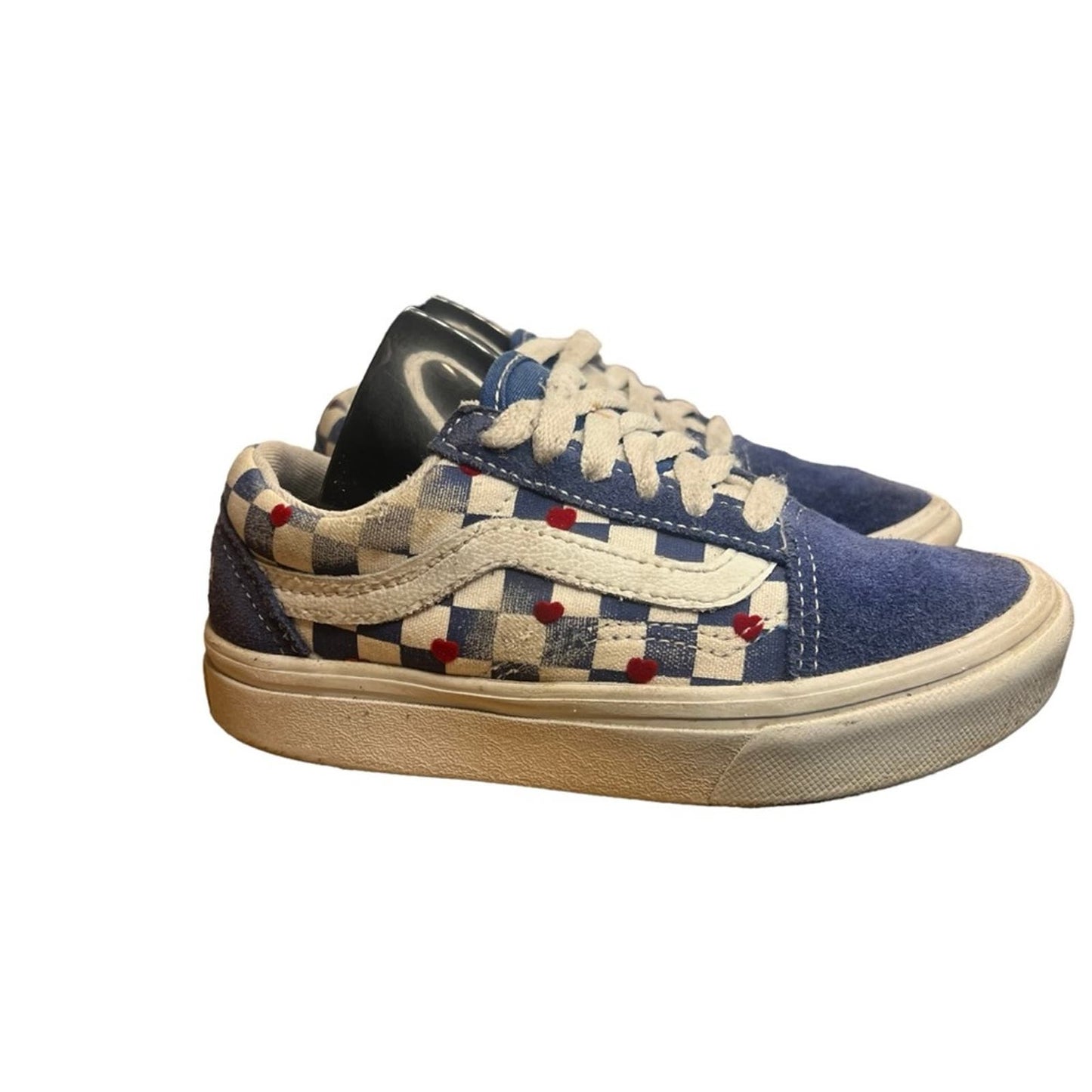 VANS Autism Awareness ComfyCush Old Skool Kids Blue & White Shoes - Size 11.5