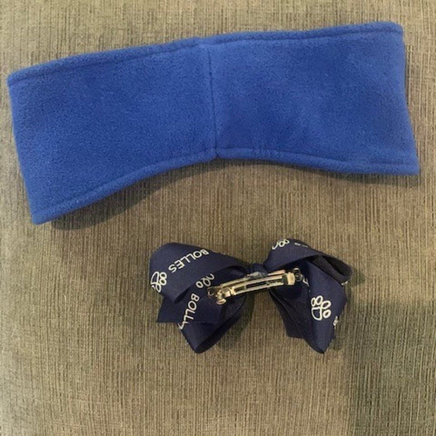 Bolles School blue hair bow/headband bundle