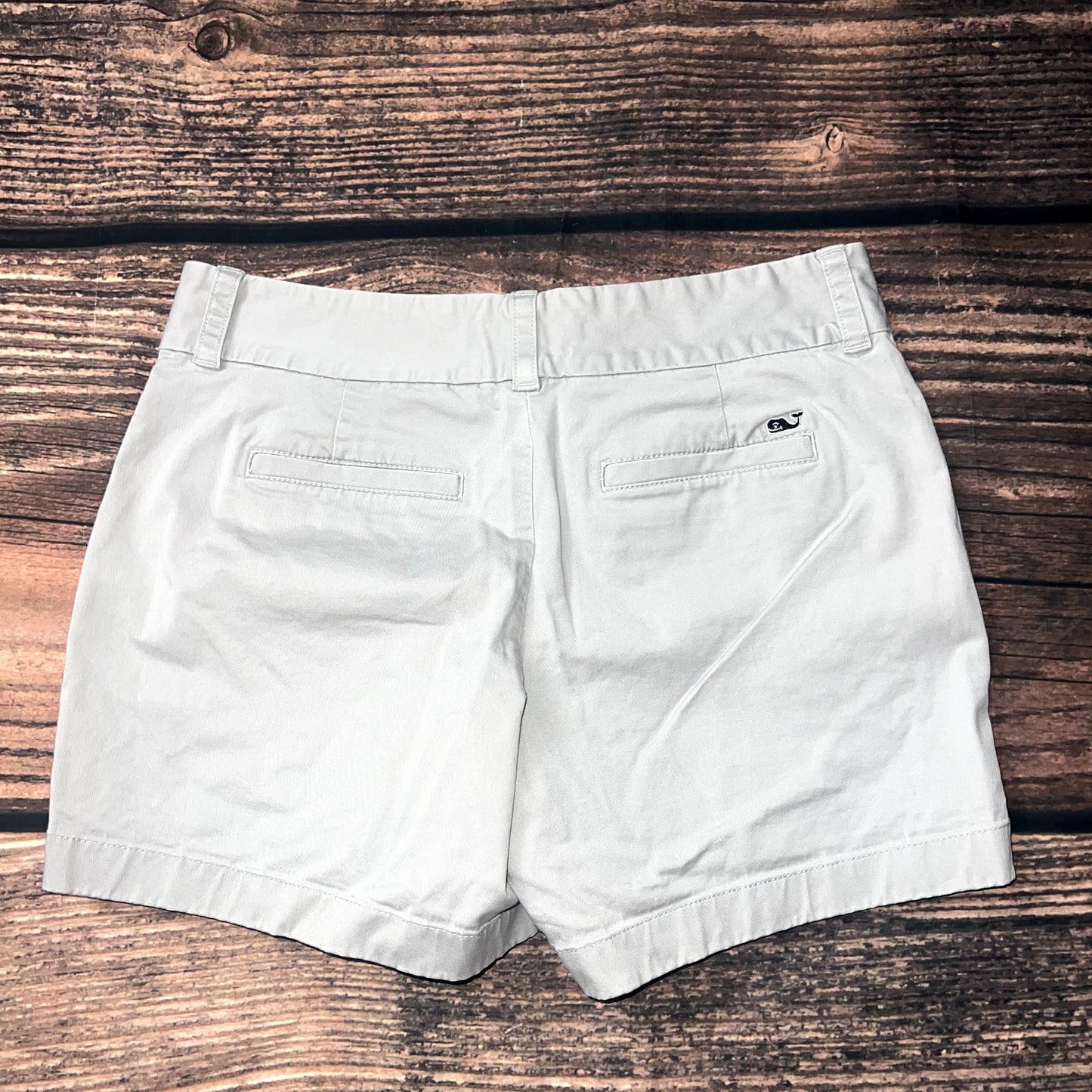 Vineyard Vines Women's Chino Shorts Gray Size 2 Mini Pocketed Design