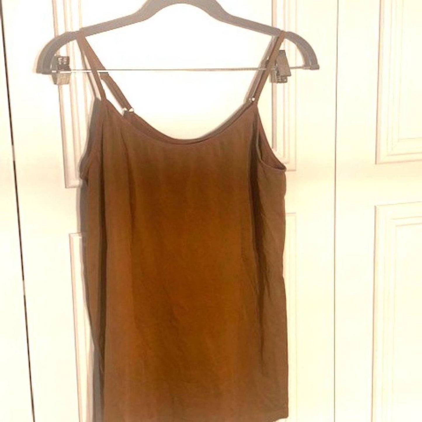 Brown Scoop Neck Compression Cami Control Body Shapewear EUC