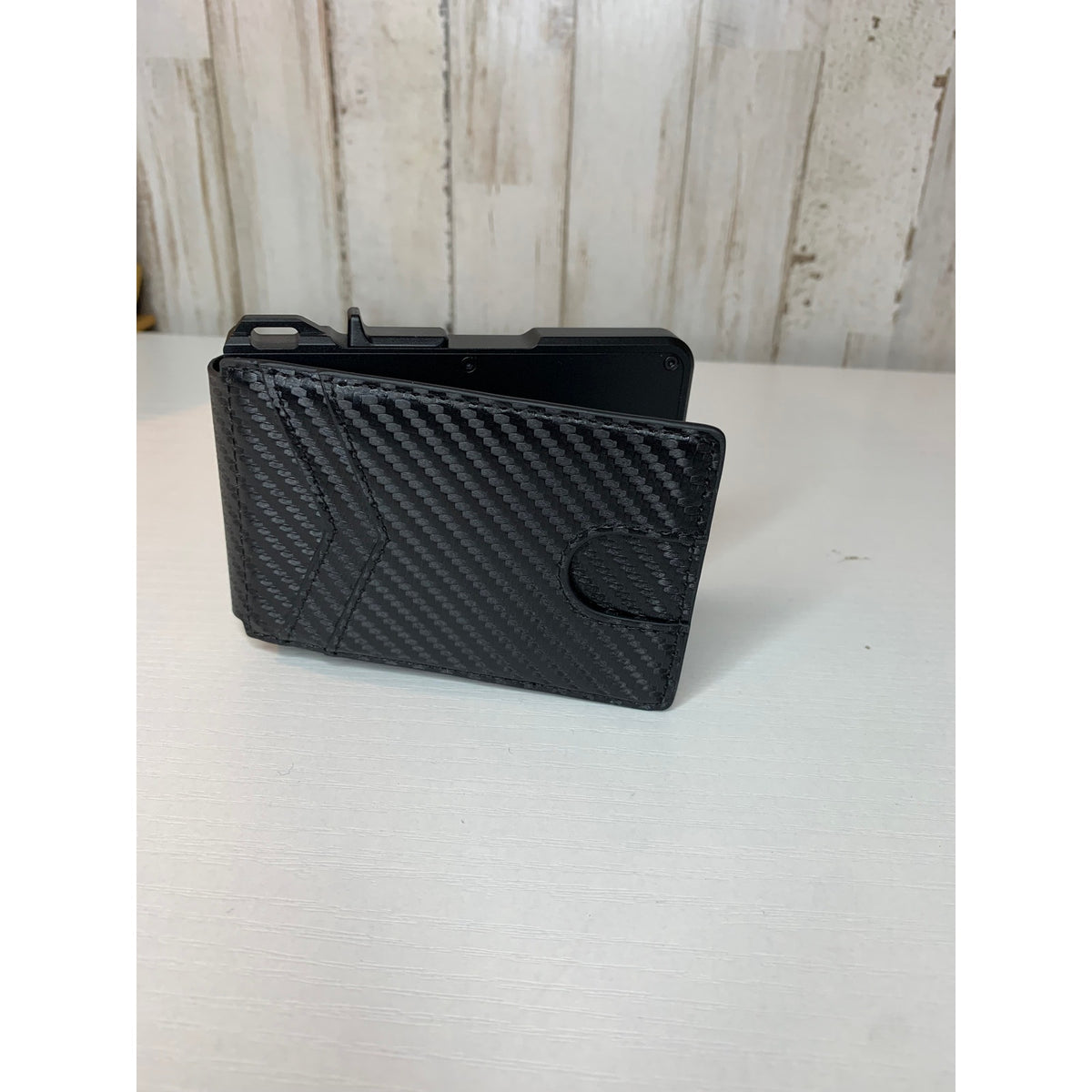 TOSN Slim Pop-Up Wallet Mens Black RFID Blocking Card Holder ID Window