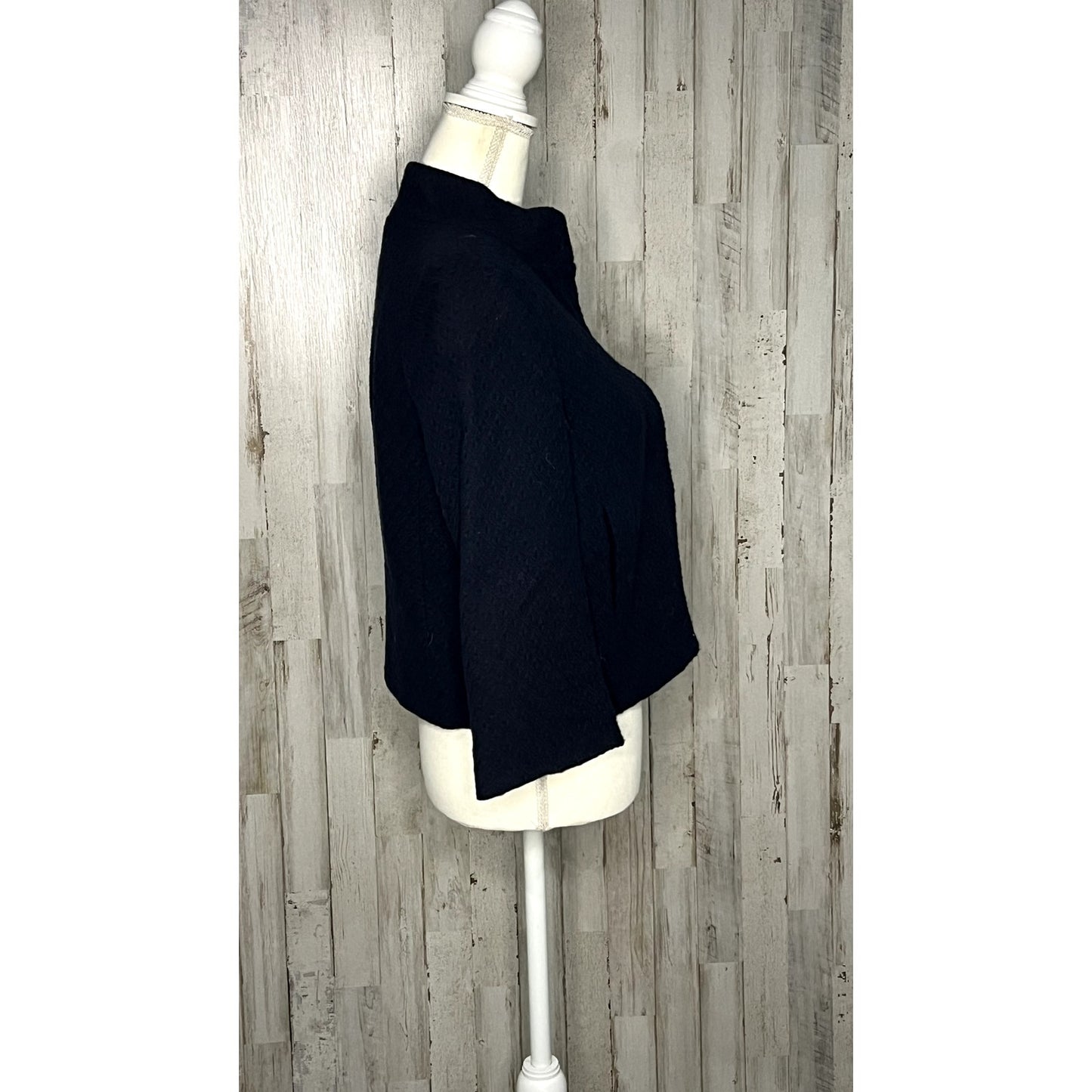 Isaac Mizrahi for Target Women's Navy Blue Tweed Jacket Size 6
