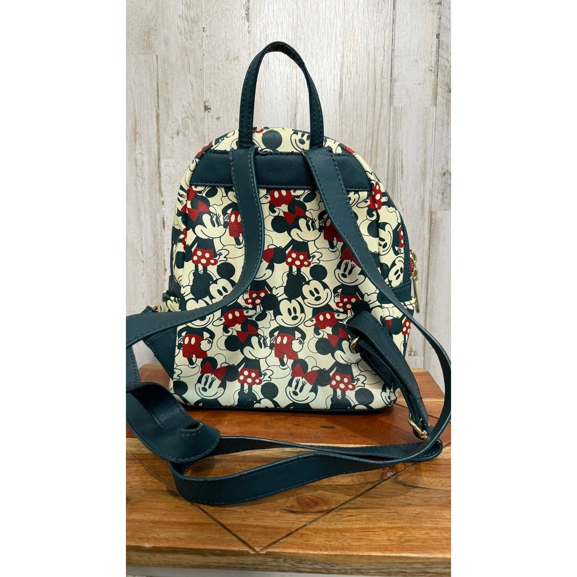 Loungefly Disney Mickey Minnie Mouse Mini Backpack Handbag Green Red