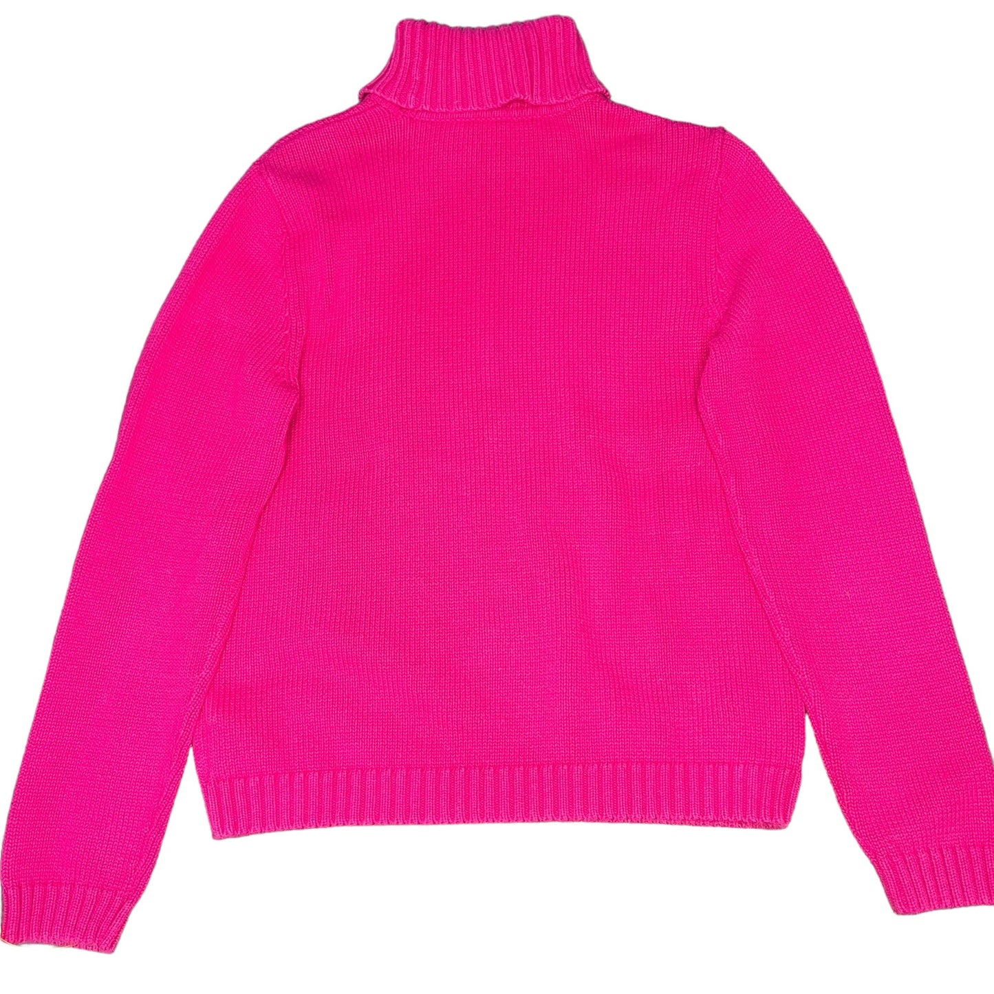 Vintage Lauren Ralph Lauren Women's Medium Pink Knit Turtleneck Sweater