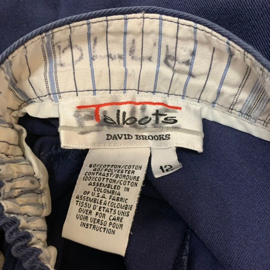 Talbots Blue Straight Leg Trousers Pants Womens Size 12