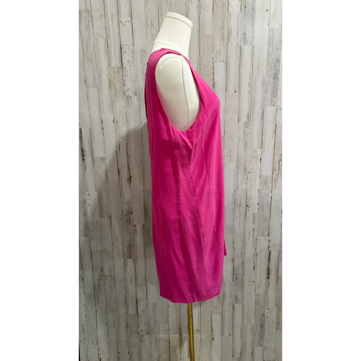 Cynthia Rowley Dress Women's Size 12 Pink Silk Sleeveless Shift Sheath Knee