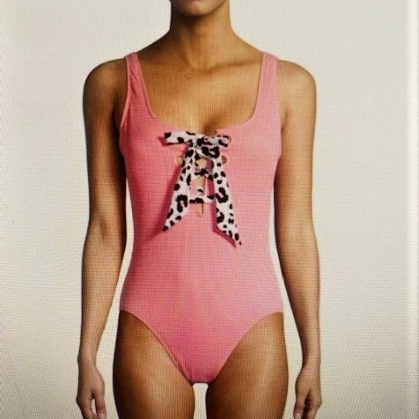 No Boundaries Pink Lace-up One Piece L NWT