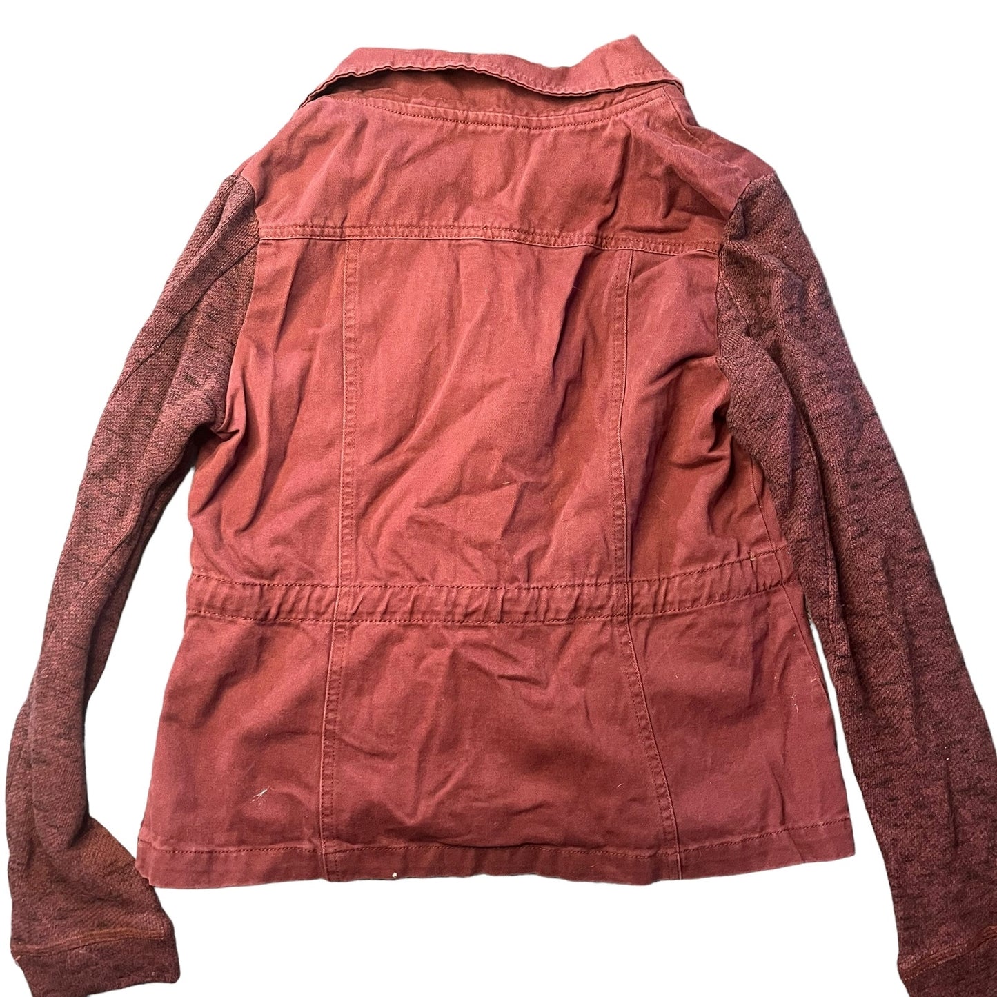 Ashley by 26 International Women's Medium Red Utility Full Zip Drawstring Jacket