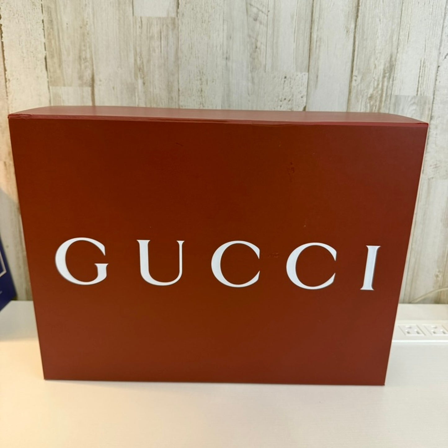 Gucci Large Burgundy Red Gift Presentation Box with Lid White Interior