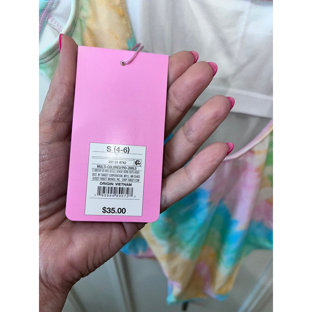 NWT Stoney Clover Lane Women's Tie-Dye One Piece Swimsuit Size Small Multicolor