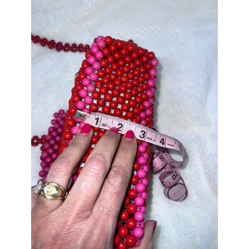 NWT Kate Spade x Target Women's Red & Pink Beaded Shoulder Bag Casual