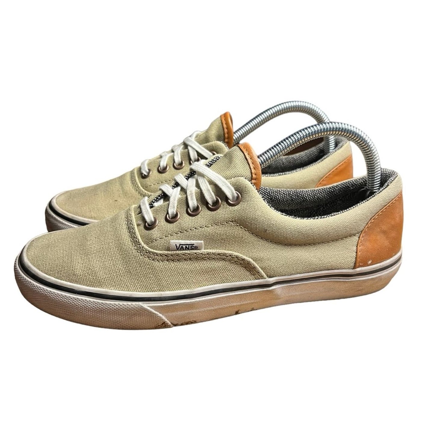 Vans Kahki Era 59 (Canvas & Leather) Low Top Skate Shoes - Men's 8.5 /Women's 10