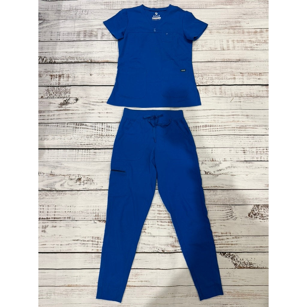 Adar Pro Women's Scrub Set XS Royal Blue V-Neck Top & Pants Workwear