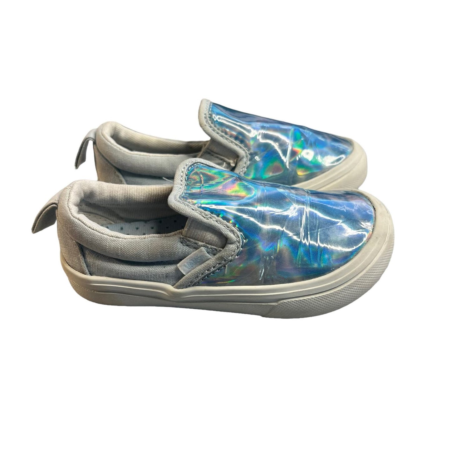 Vans Autism Acceptance ComfyCush Slip-On Blue Sneakers Iridescent Toddler Size 7.5