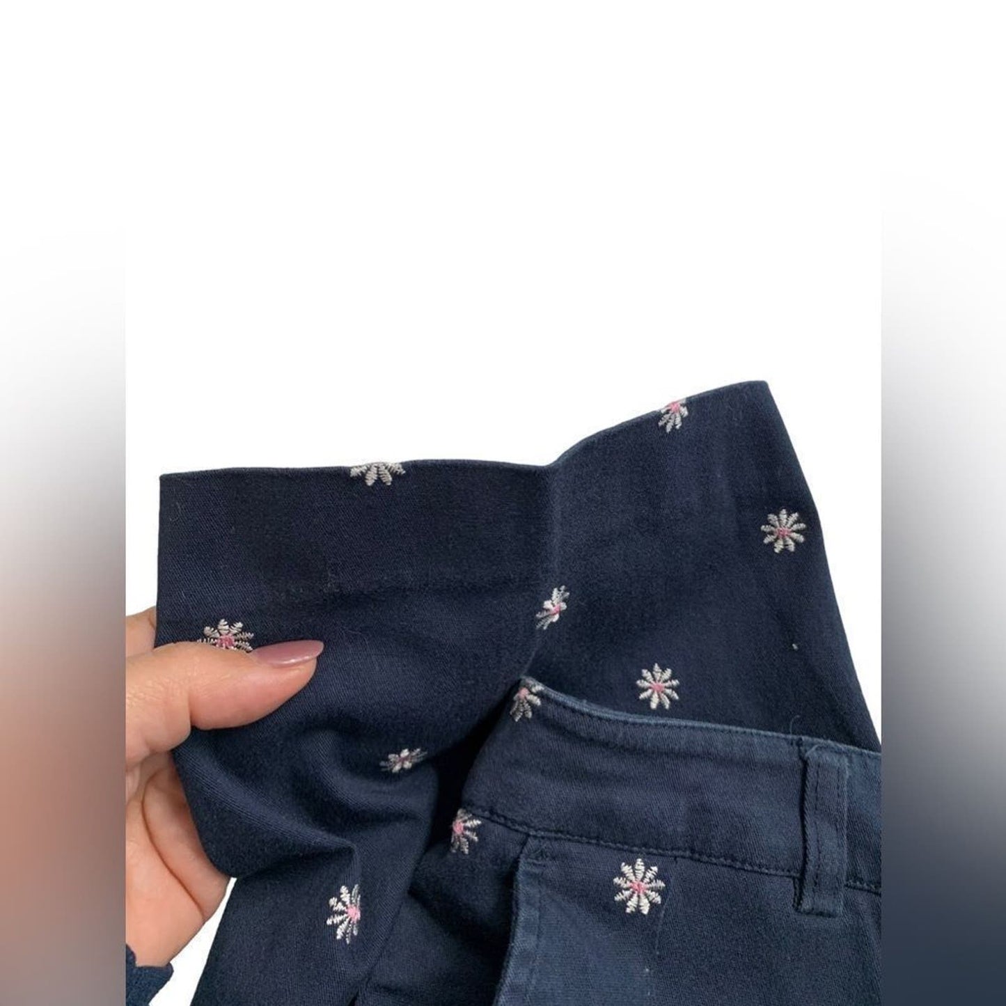 BRIGGS New York Women's Cropped Navy Blue Pants Size 10