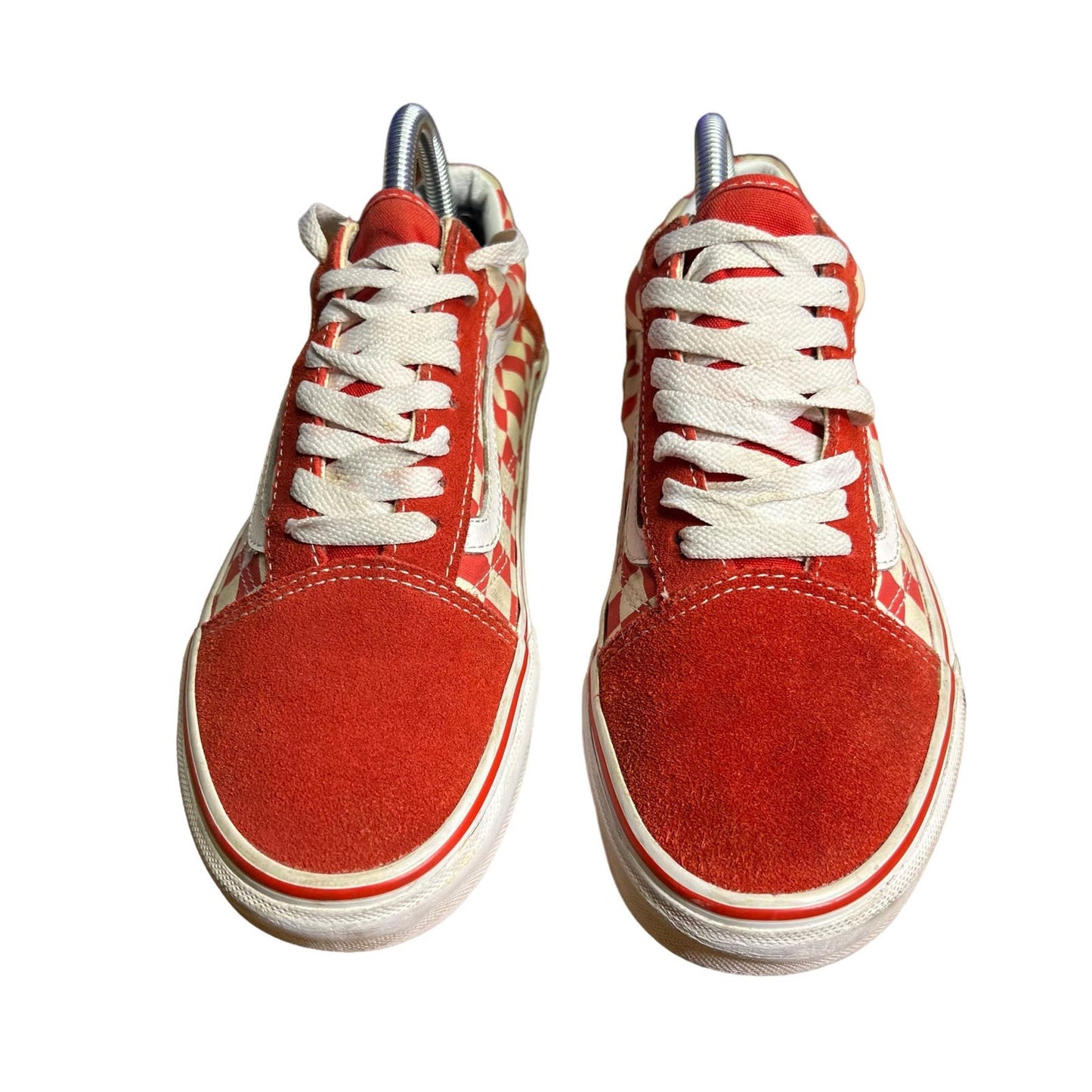 VANS Old Skool Primary Red/White Checkerboard Unisex Sneakers M7.0/W8.5