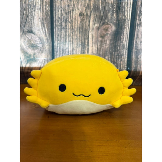 Squishmallows Stackables Axolotl 8" Plush Pillow Yellow Kellytoy Super Soft