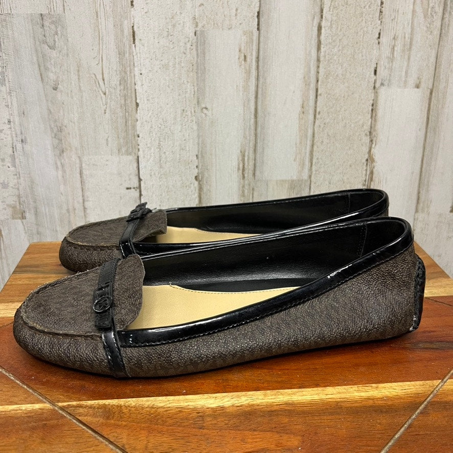 Michael Kors Women's 8.5 Brown MK Logo Loafers Flats Casual Fashion