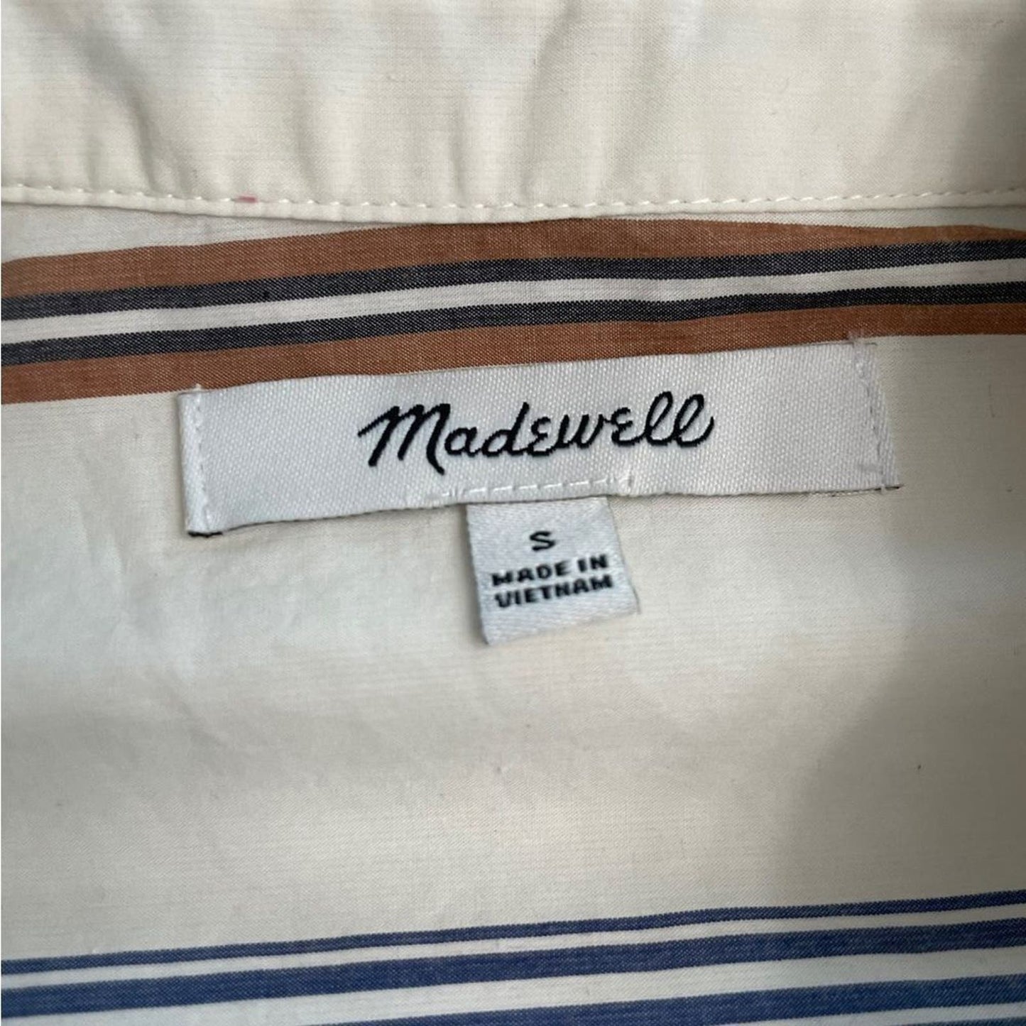 Madewell Oversized Ex-Boyfriend Swing Shirt in Roeser Stripe Size Small