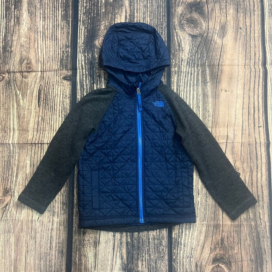 The North Face Boys Quilted Hoodie Jacket Size 6 Multicolor Casual