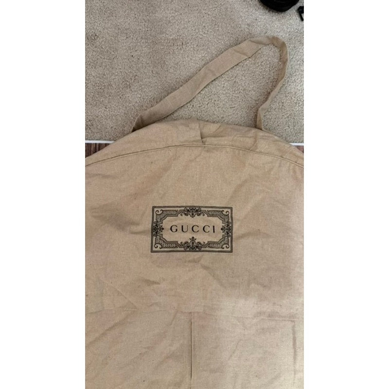 Gucci Garment Bag Dust Cover With Handles Beige Unisex One Size 81x28 in